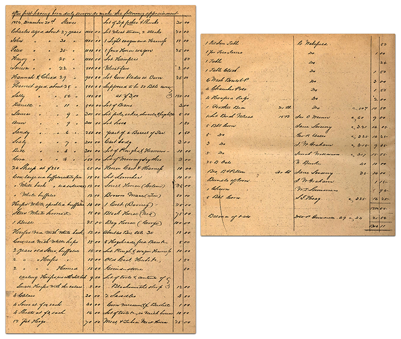 The inventory of the estate of Presley Barker.