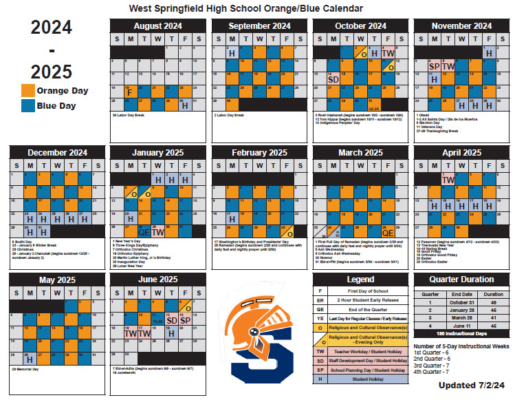 24-25 Orange/Blue Calendar